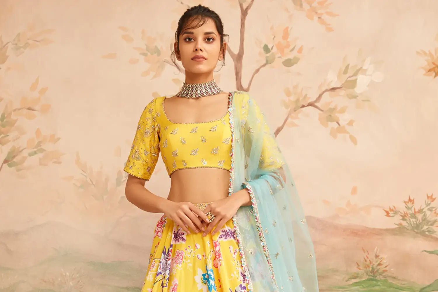haldi festival dress Yellow Chinon Silk Haldi Palazo Suit Dress For Indian & Pakistani Wedding Festival
