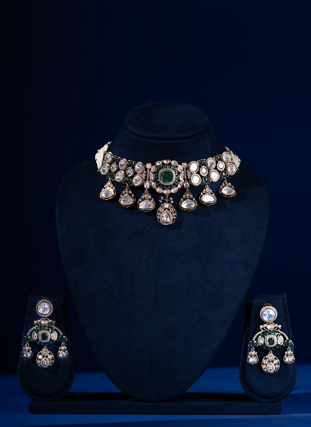 Pearl and Emerald Choker Set
