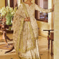 Cream and Gold Embroidered Gharara