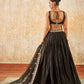 Black and Gold Embroidered Lehenga