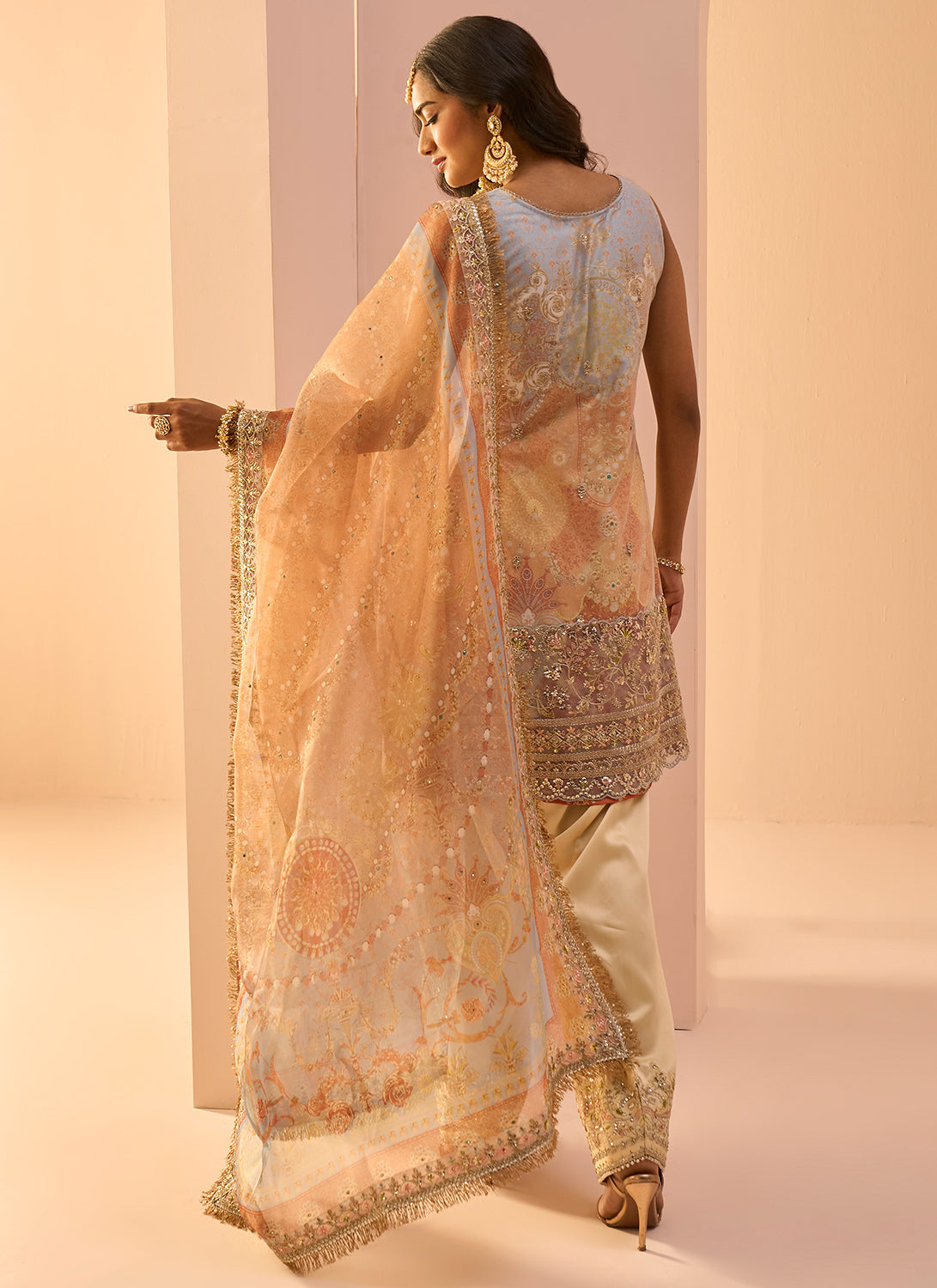 Soft Yellow Multicolor Embroidered Patiala Suit