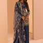 Blue Embroidered Sharara Suit