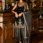 Black Embroidered Velvet Punjabi Suit