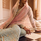Dusty Mint and Pink Embroidered Sharara