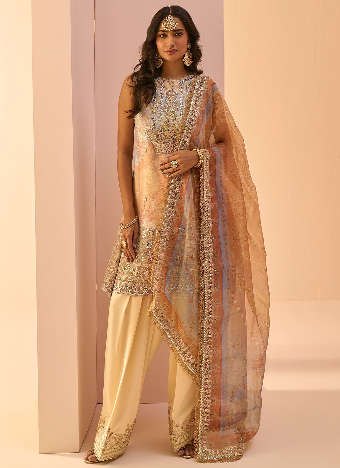 Soft Yellow Multicolor Embroidered Patiala Suit - Lashkaraa