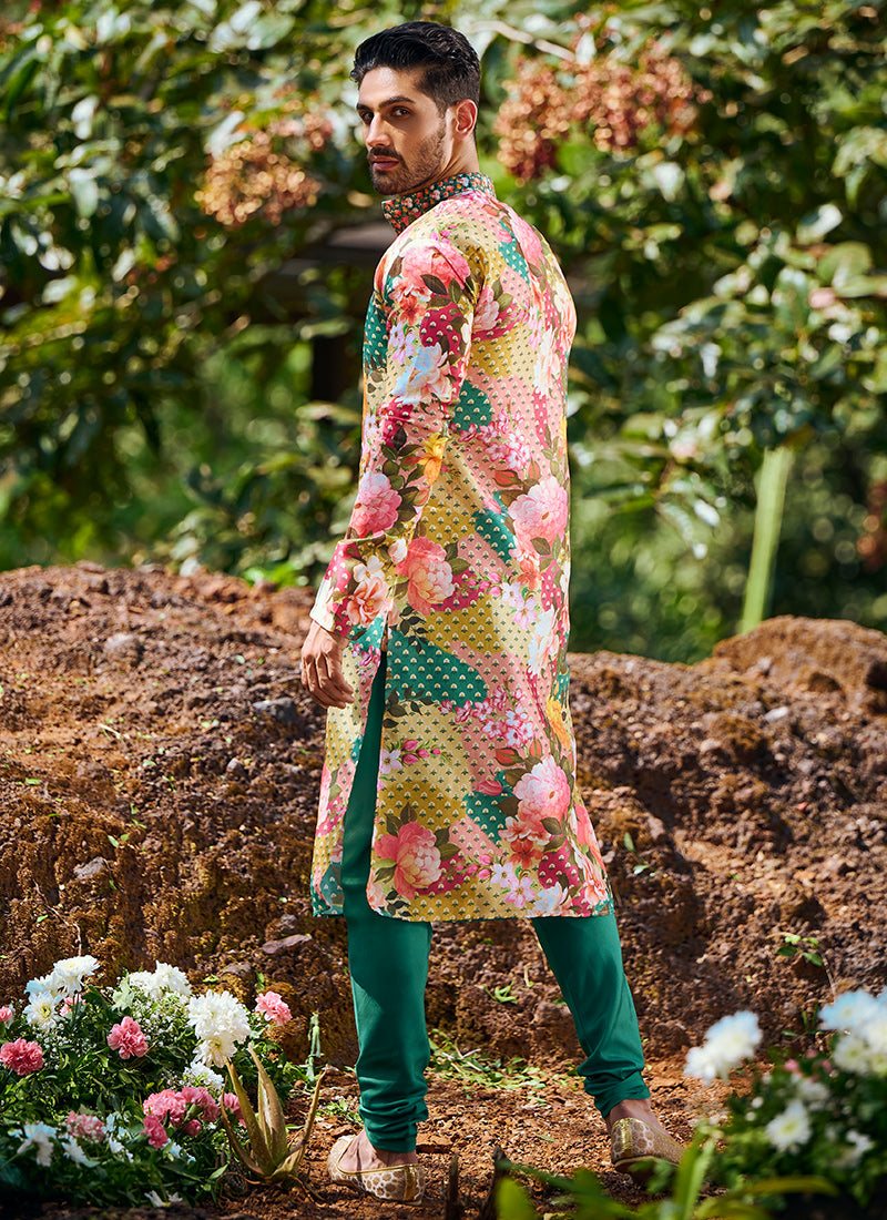 Multi Floral Printed Kurta Set
