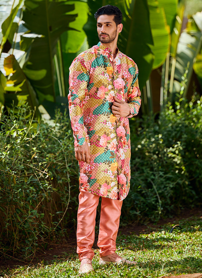 Multi Floral Printed Kurta Set