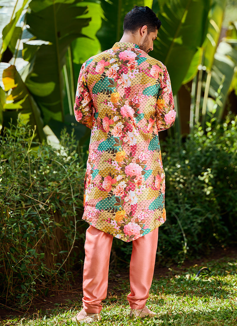 Multi Floral Printed Kurta Set