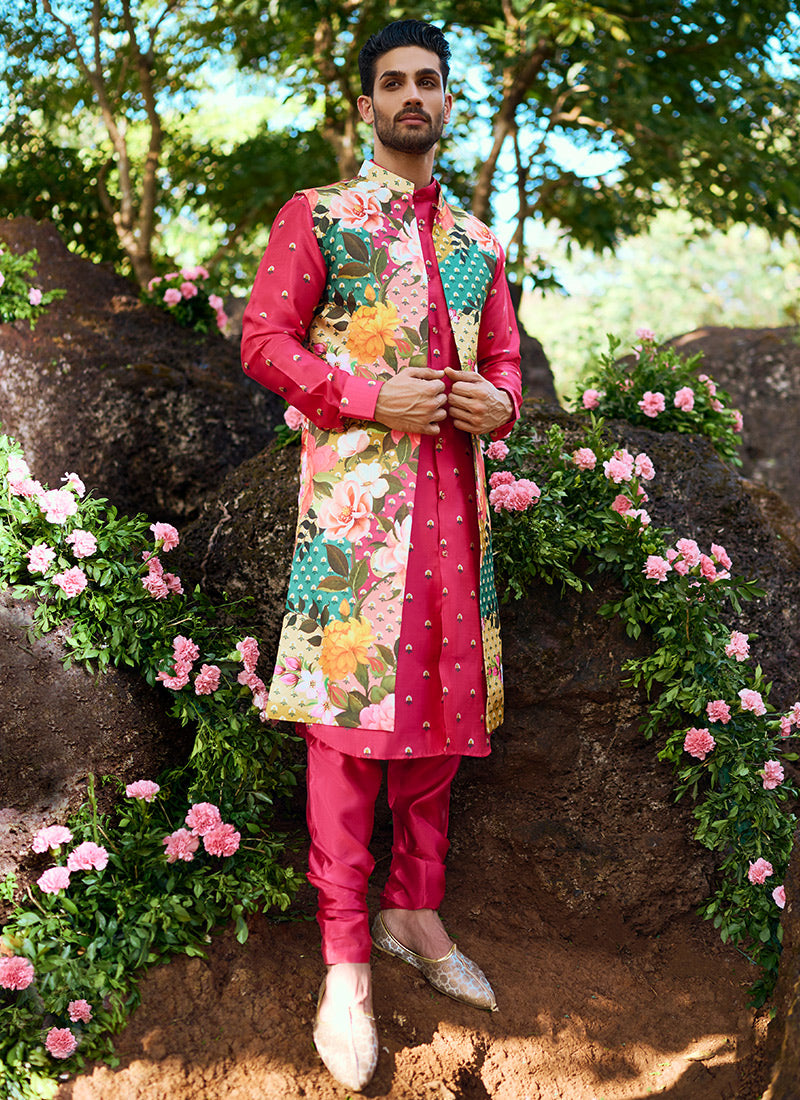 Multi Floral Printed Kurta Set