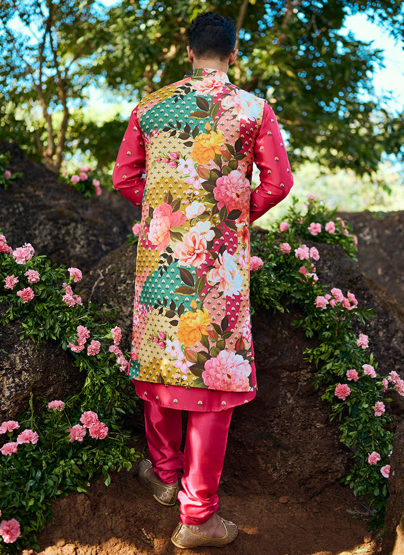 Multi Floral Printed Kurta Set