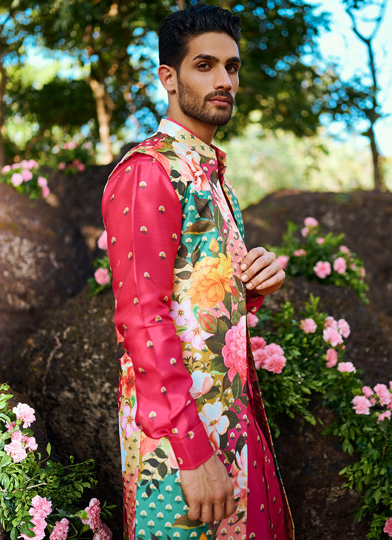 Multi Floral Printed Kurta Set