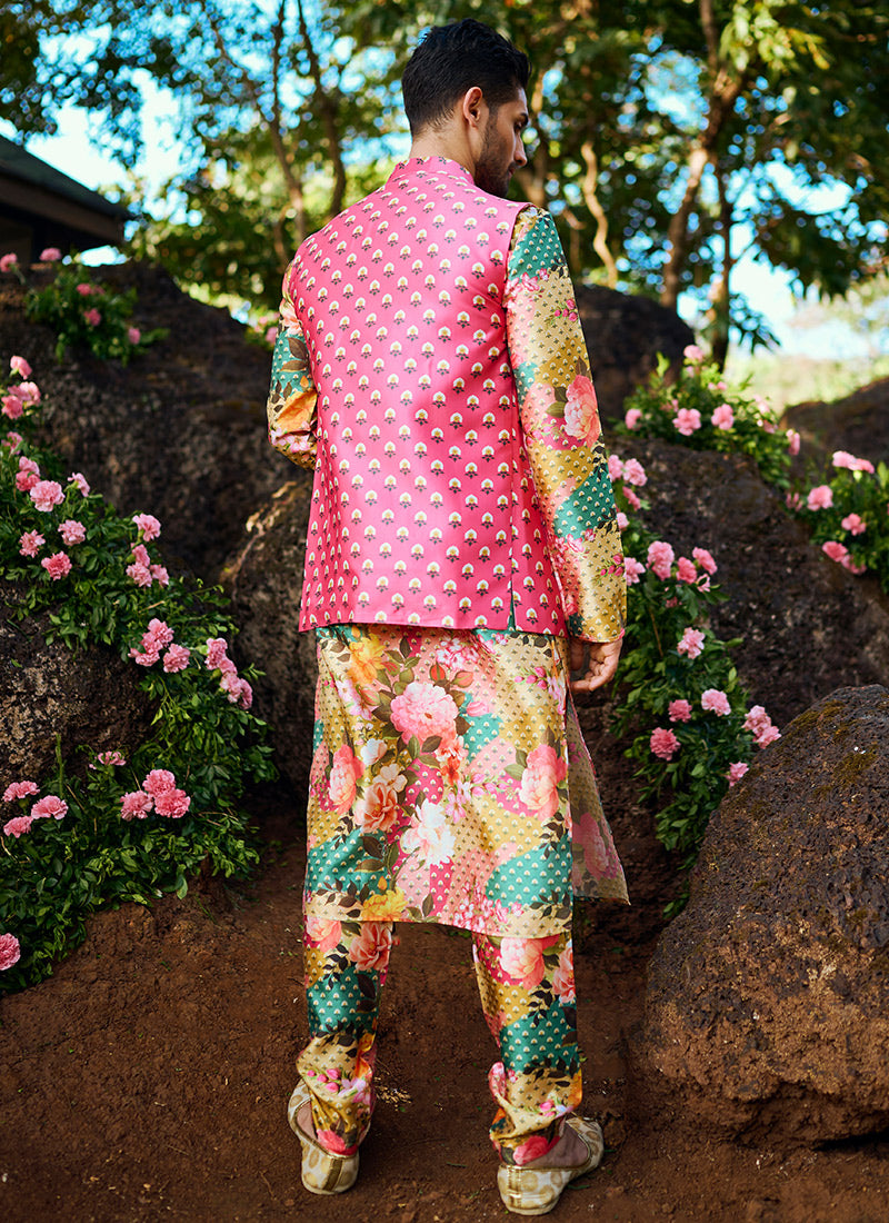 Multi Floral Printed Kurta Set