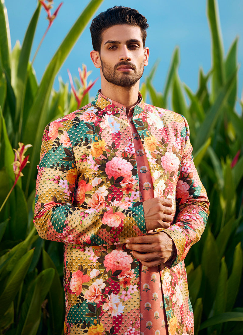 Multi Floral Printed Kurta Set