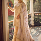 Cream and Lavender Embroidered Gharara Suit