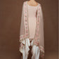 Light Pink Georgette Embroidered Punjabi Suit