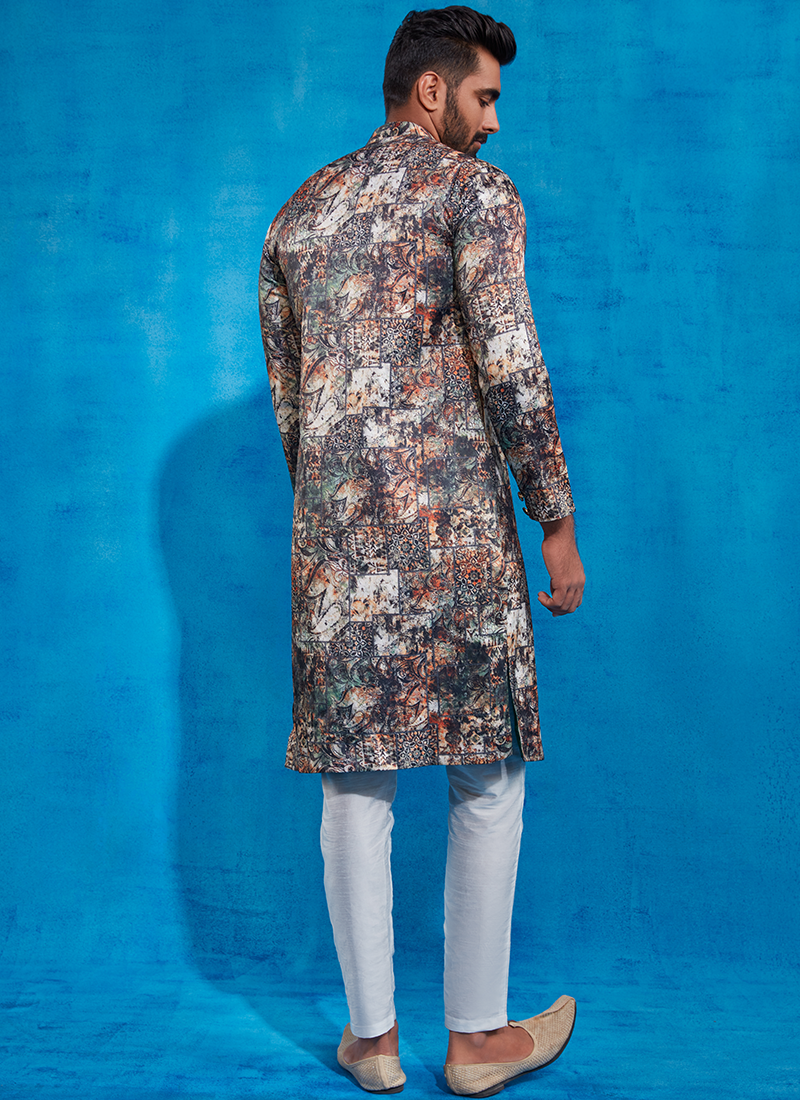 Multicolor Printed Sherwani