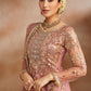 Dusty Rose and Gold Embroidered Punjabi Suit