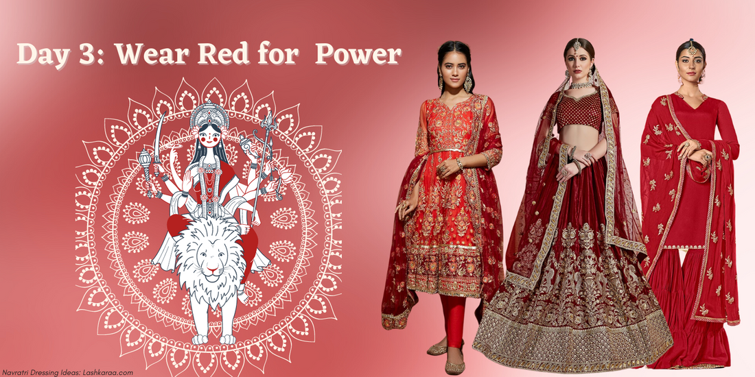 Rock Your Third day of Navratri with Red Ethnic Wear