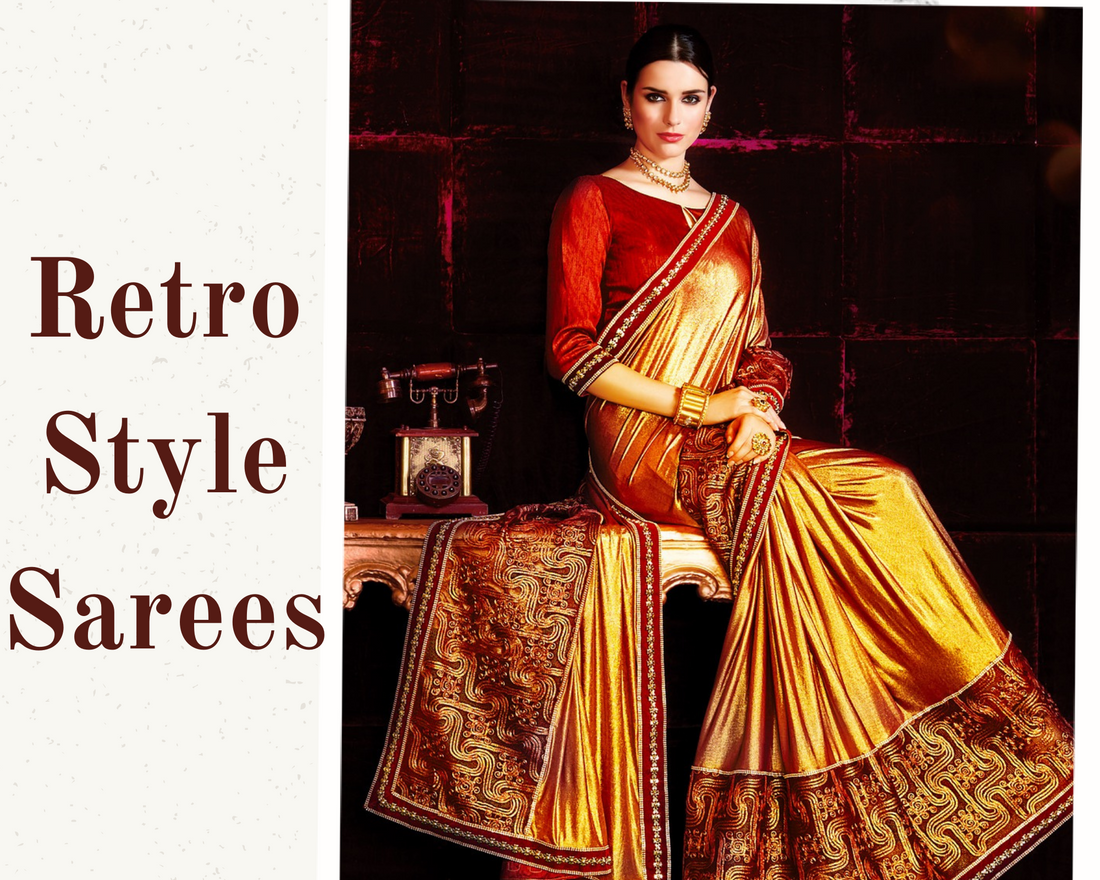 retro style saree