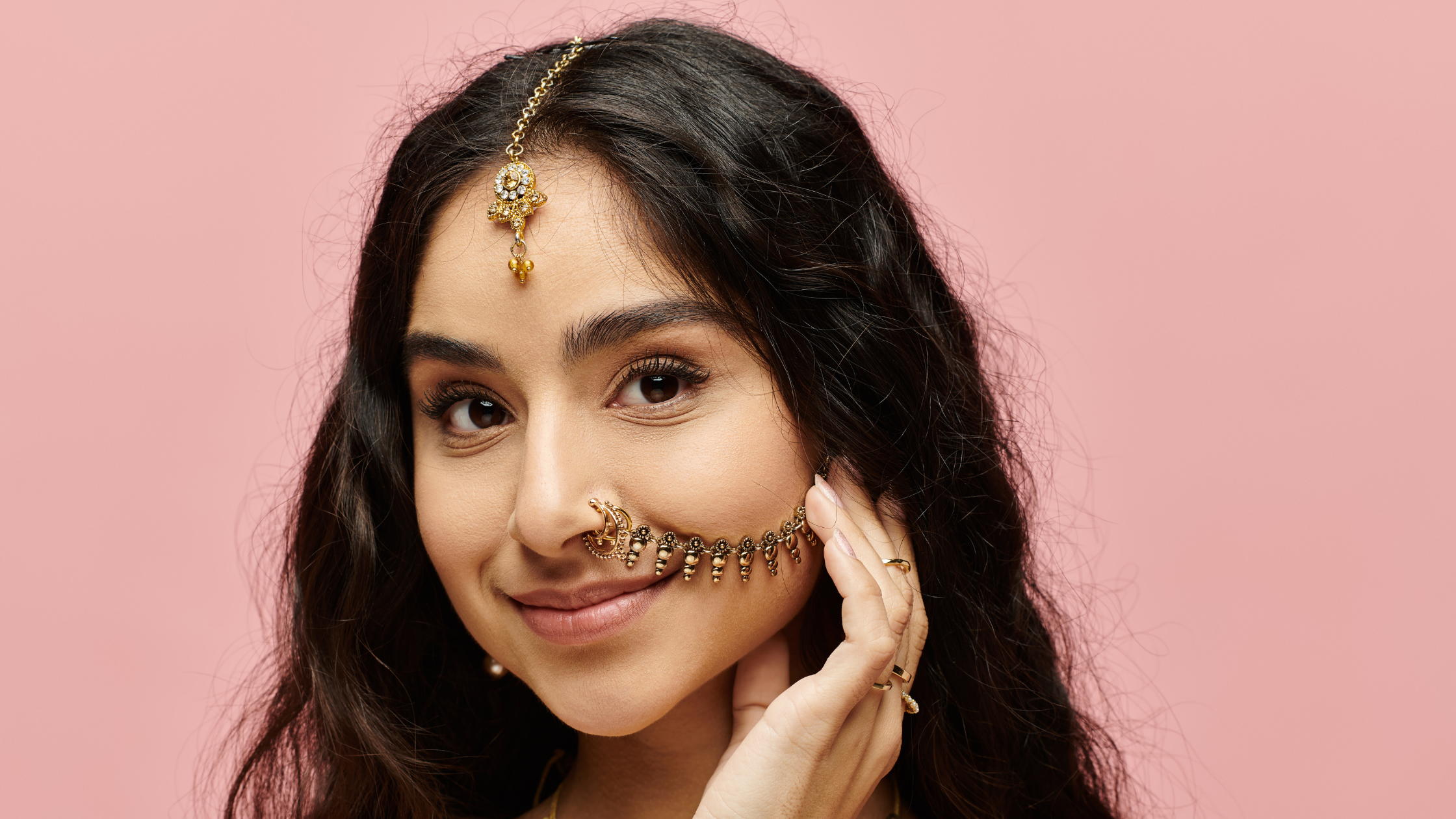 Indian woman with nose rings
