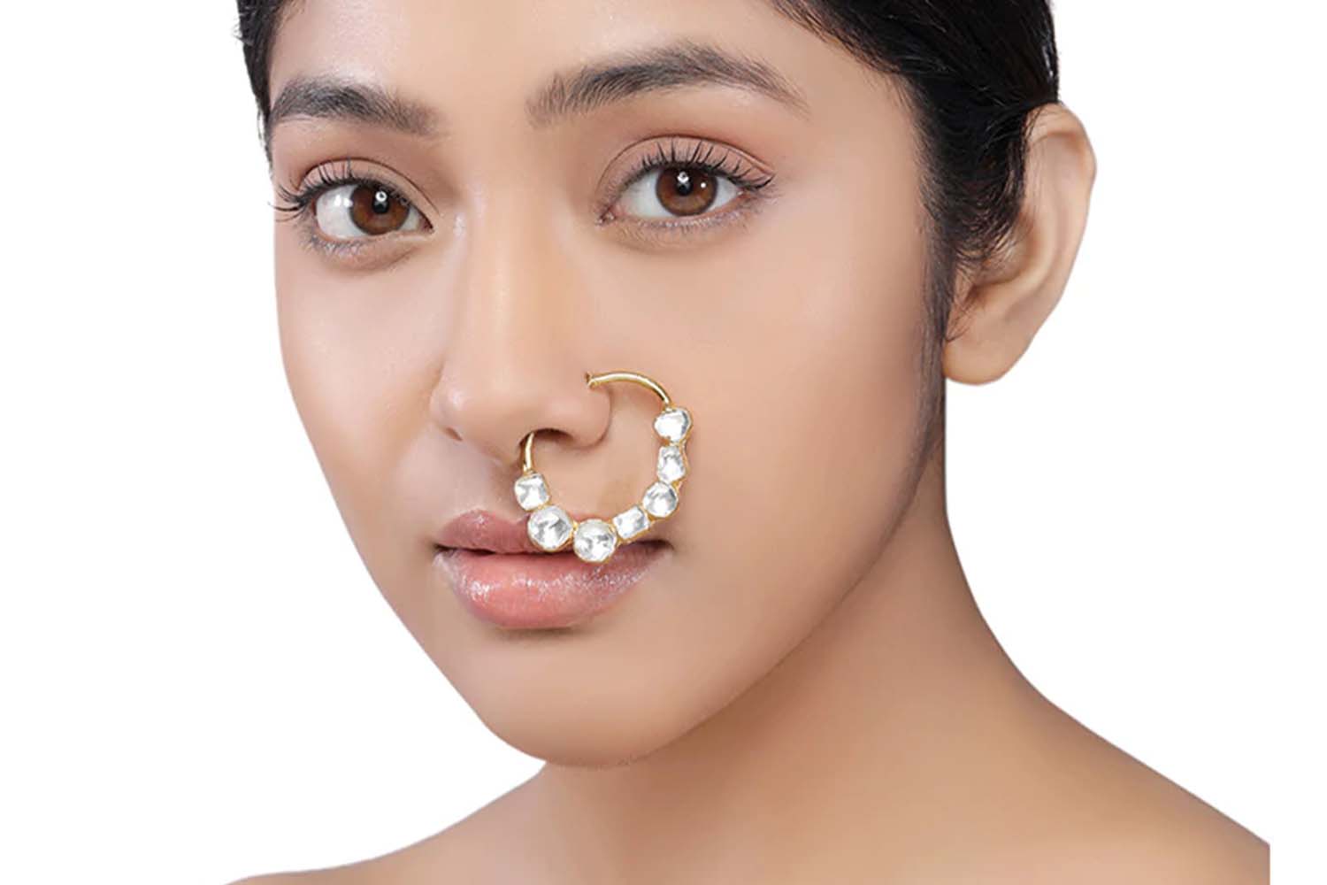 Buy MODRSA Fake Nose Ring Hoop Fake Septum Fake Nose Ring Magnetic Septum Nose  Ring Fake Nose Piercing Fake Nose Ring Stud Double Fake Noe Rings for Women  Men, Metal, stainless-steel at