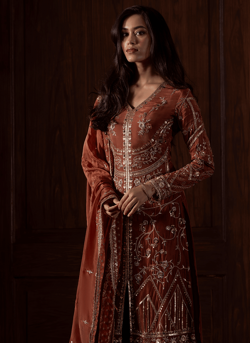pakistani wedding guest dresses in USA Step into soft elegance with this mint green flared pishwas dress Wedding Guest Dresses Pakistani Branded