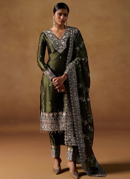 Dark_Green_Embroidered_Tissue_