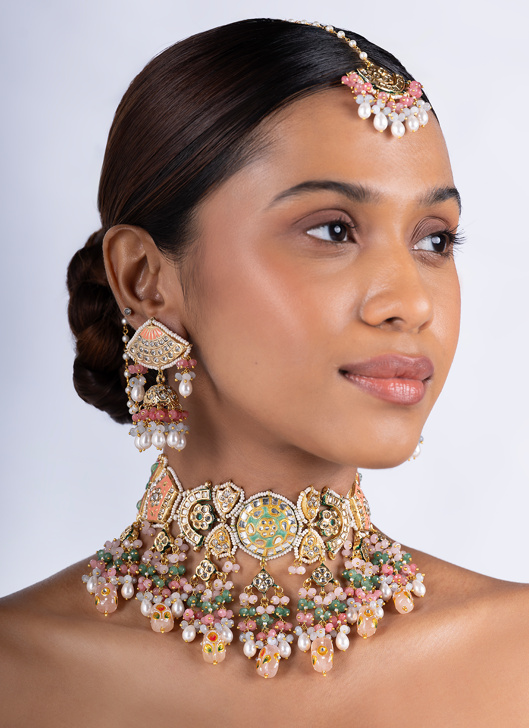 Multicolor Pastel Choker Set