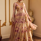 Dusty Beige Floral Printed Anarkali
