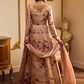 Dusty Beige Floral Printed Anarkali