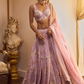 Dusty Purple Floral Printed Lehenga