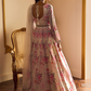 Off White Floral Printed Anarkali