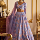 Lavender Floral Printed Lehenga