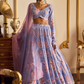 Lavender Floral Printed Lehenga