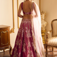 Maroon Floral Printed Lehenga