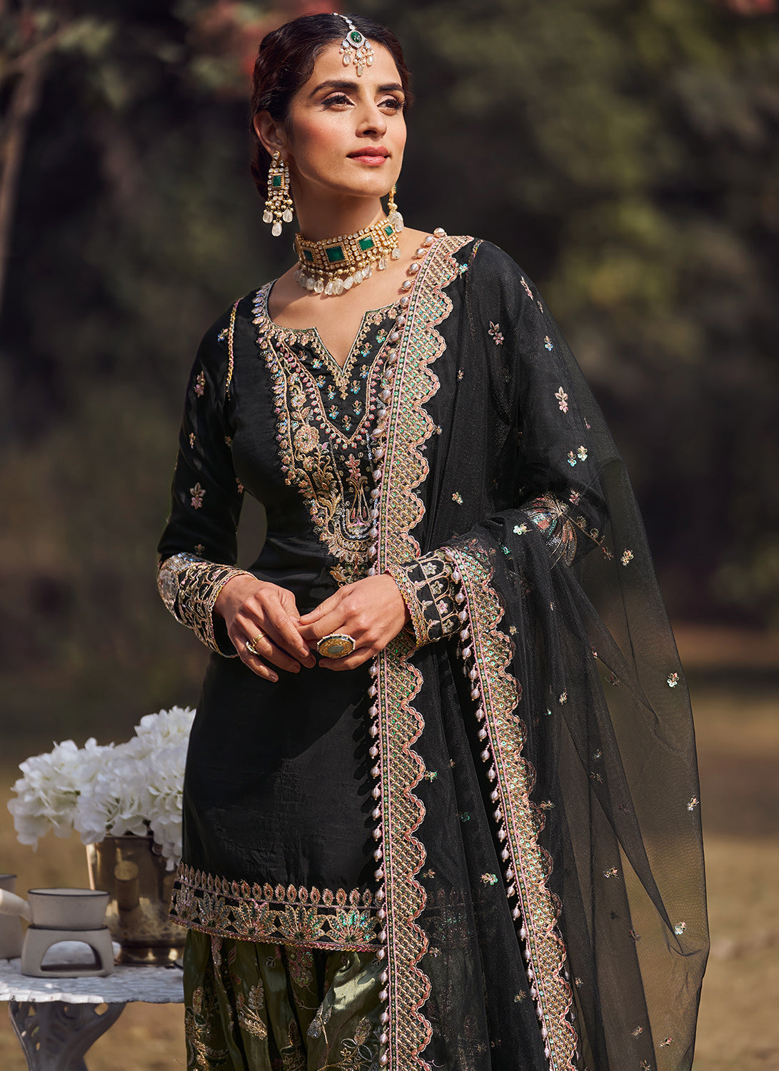 INDIA ATTIRES Semi-Stitched Tapeta Silk Wedding Anarkali Suit, Machine wash  at Rs 3500 in Surat