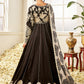 Black and White Embroidered Anarkali