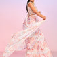 Light Pink Floral Embellished Saree