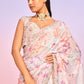 Light Pink Floral Embellished Saree