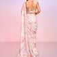 Light Pink Floral Embellished Saree