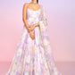Purple Floral Embellished Anarkali