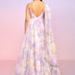 Purple Floral Embellished Anarkali