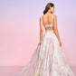Light Pink Multicolor Floral Embellished Lehenga