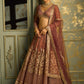 Dusty Pink and Gold Embroidered Lehenga