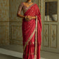 Red and Gold Embroidered Saree