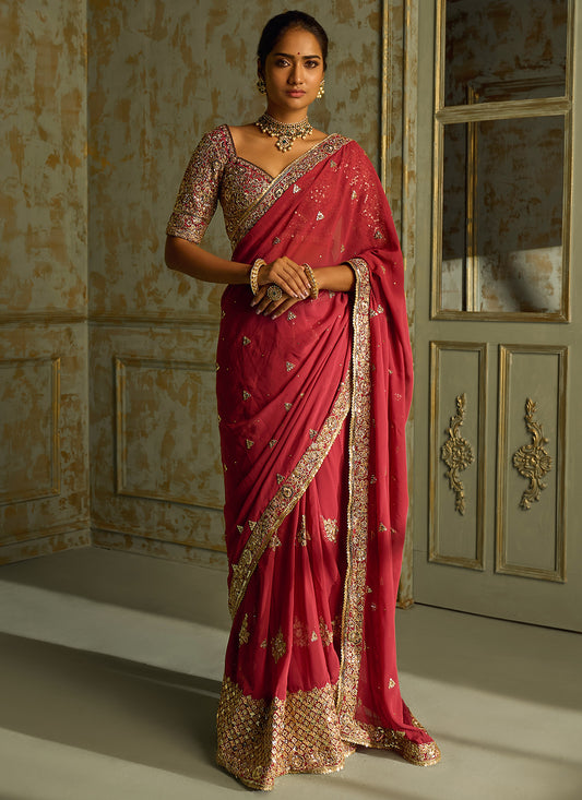 branded party wear saree