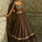 Dark Grey Embellished Corset Style Lehenga