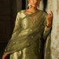 Dusty Olive Embroidered Straight Suit
