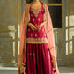 Pink Embroidered Sharara Suit