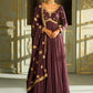 Purple and Gold Embroidered Anarkali